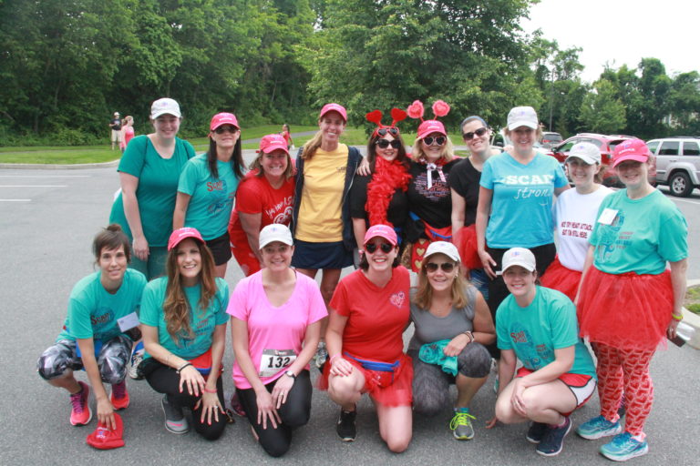 SURVIVORS: Back from L to R—Jessica Graef, Danielle Denlein, Jill McComsey, Karen Nelson, Claudia Brown, Ellen Robin, Amy Allen, Robyn Harris, Leslie Kelly, Gabrielle Bailey Front from L to R—Renee Ridberg, Rosanna Genovesi, Carrie Tamandl, Stephanie George, Eileen Ferguson, Meghan Stelacio Lehigh Valley PA SCADaddle 2017