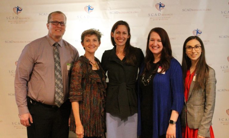 Kurt Requa, Dr. Sharonne Hayes, Dr. Marysia Tweet, Tamiel Turley and Rachel Geroux Mayo Clinic SCAD Research Team